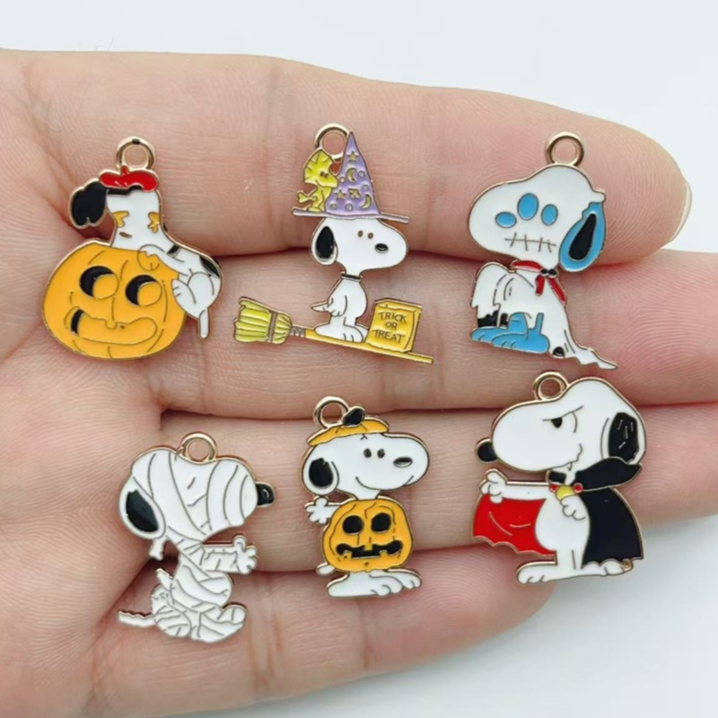 Jewelry Making Factory - 10Pcs Cute Halloween Cartoon Puppy Alloy
