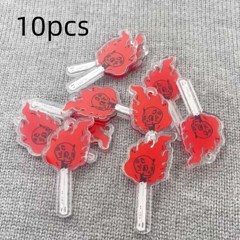 Jewelry Making Factory - 10pcs acrylic skull pendant, DIY jewelry