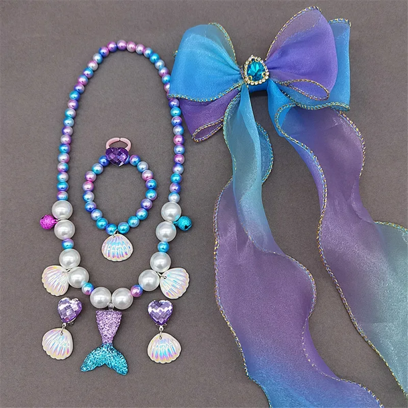 Jewelry Making For Kids - Girl's Mermaid Theme Sequin Hair Accessories