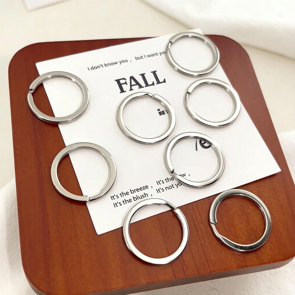 Jewelry Making Materials Wholesale - 10/20/100pcs Metal Key Rings 15-35mm Round