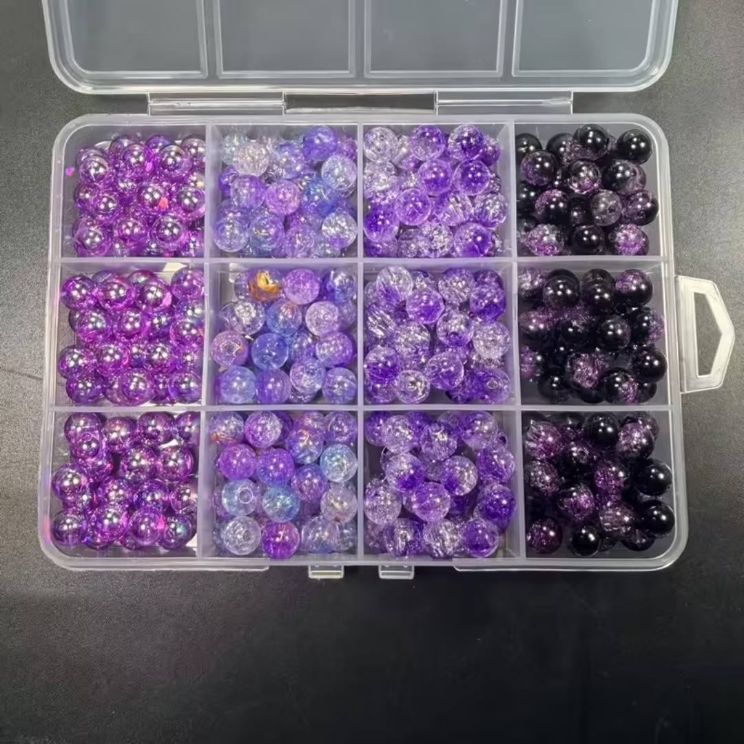Bead Organizer Tray - 8mm Black Purple Series, Dark Charm