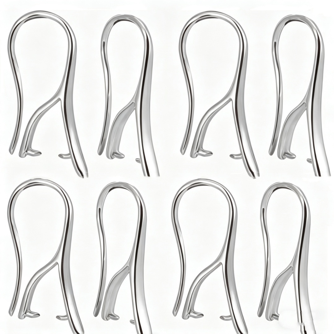10/30Pcs White with Pinch Bail - Jewelry Making Essentials ulasan dan harga