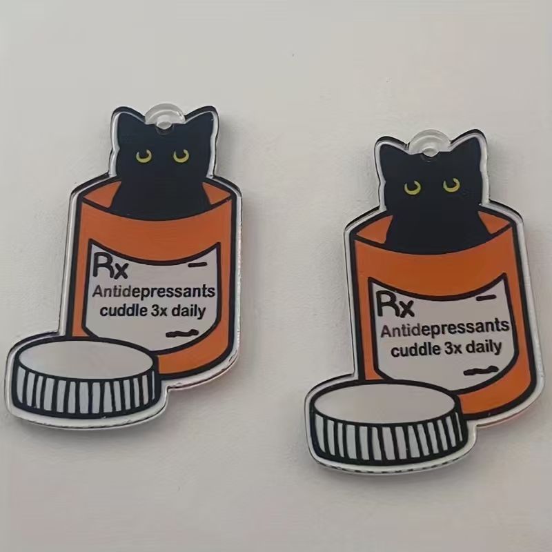10pcs acrylic medicine cat pen - Jewelry Making Party ulasan dan harga