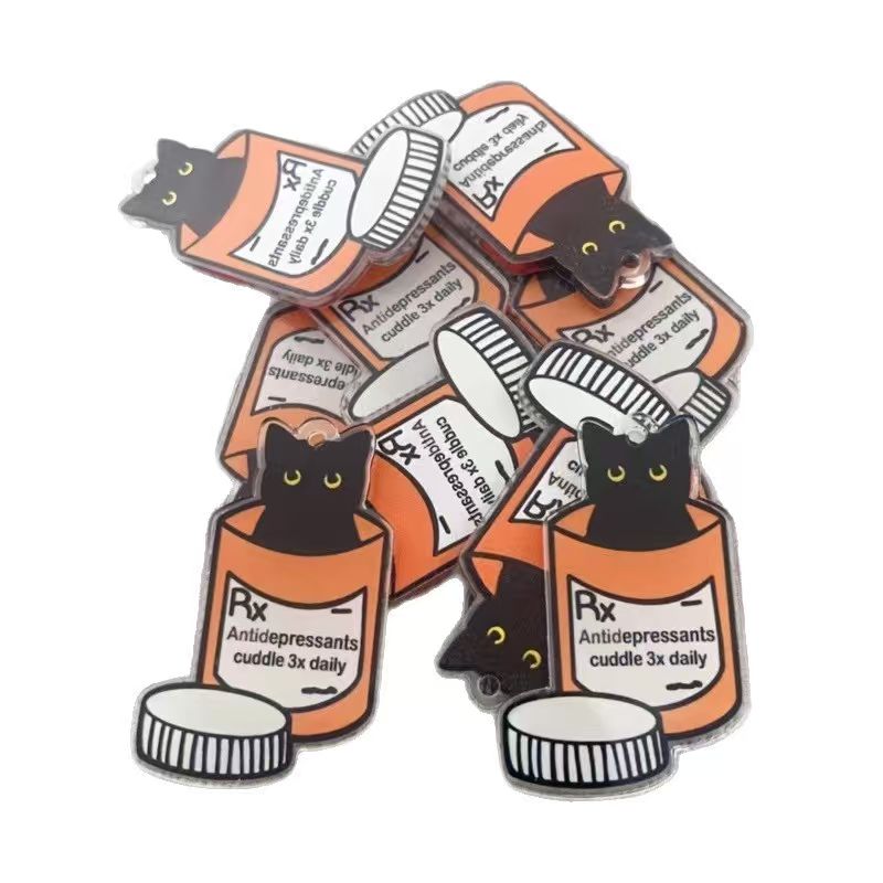 10pcs acrylic medicine cat pen - Jewelry Making Party ulasan dan harga