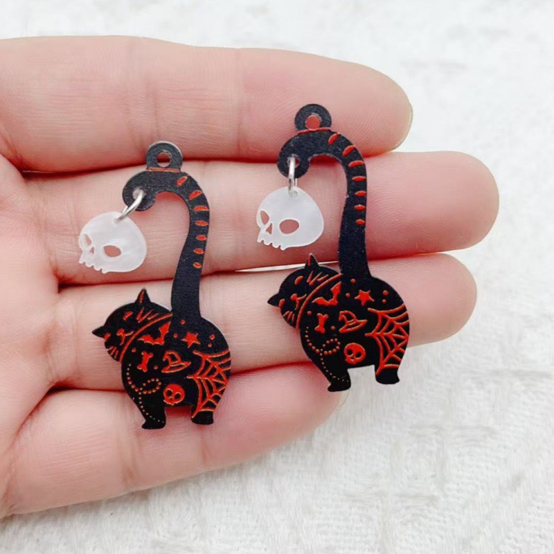 10pcs Halloween Acrylic Ghost  - Jewelry Making Factory ulasan dan harga