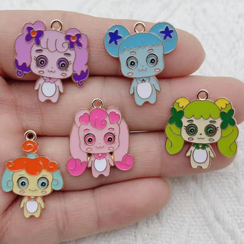 10pcs Cartoon Cute Drip Oil Al - Jewelry Making Party ulasan dan harga