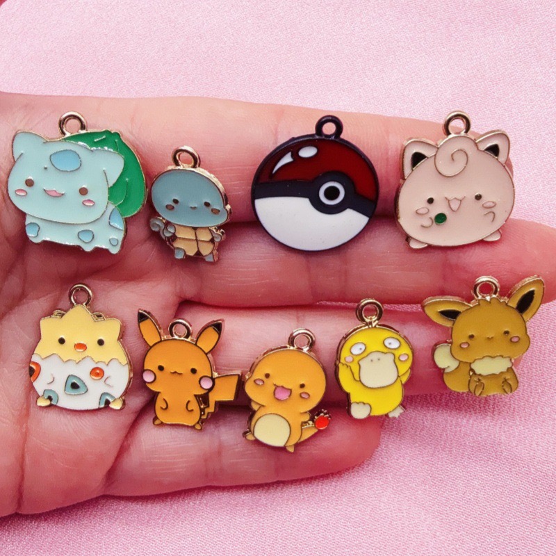 10pcs Cartoon Drip Oil Jewelry - Jewelry Making Party ulasan dan harga