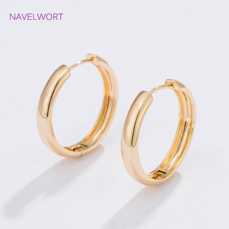 6 Sizes Gold Plated Circle Hoo - Jewelry Making Essentials ulasan dan harga