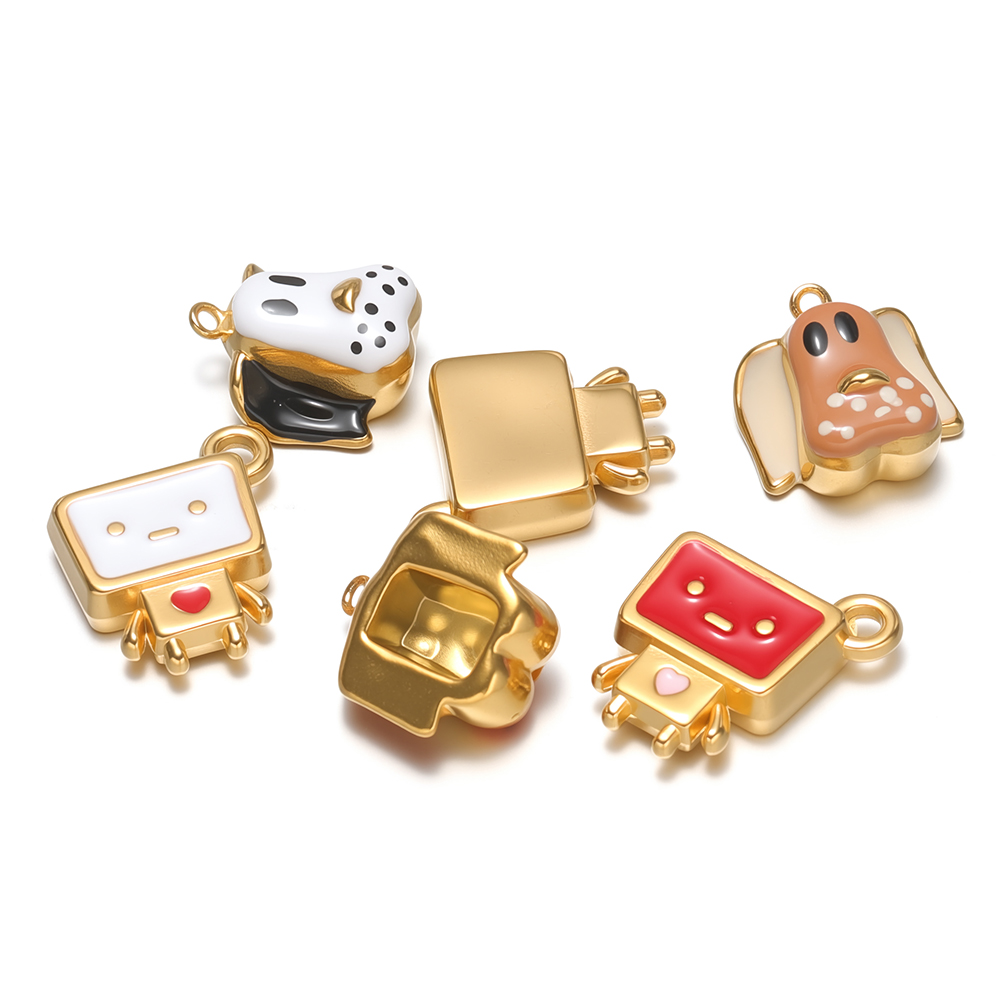 4pcs Stainless Steel Enamel Ca - Jewelry Making For Kids ulasan dan harga