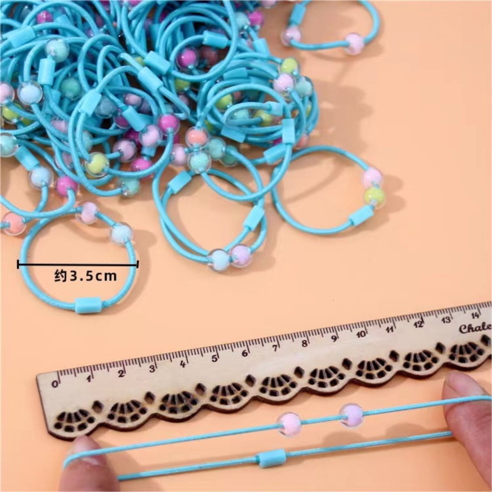 50pcs Cute Elastic Hair Ties P - Jewelry Making For Kids ulasan dan harga