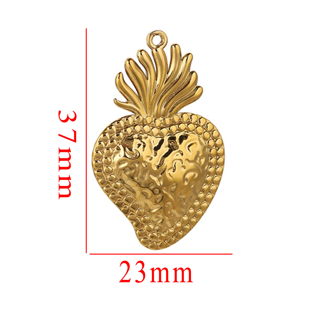5pcs Stainless Steel Heart Sun - Jewelry Making Materials Wholesale ulasan dan harga
