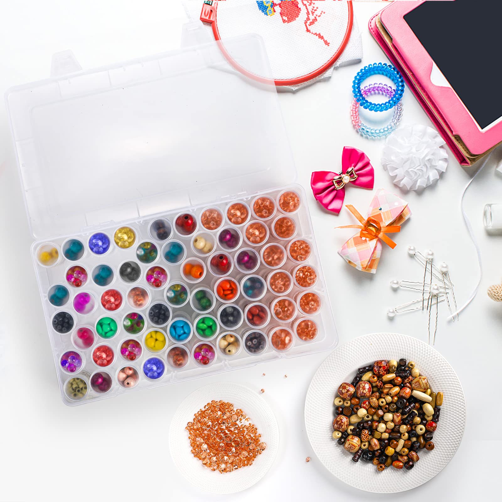 1pc 24/30//38/60 Slots Plastic - Bead Organizer Tray ulasan dan harga