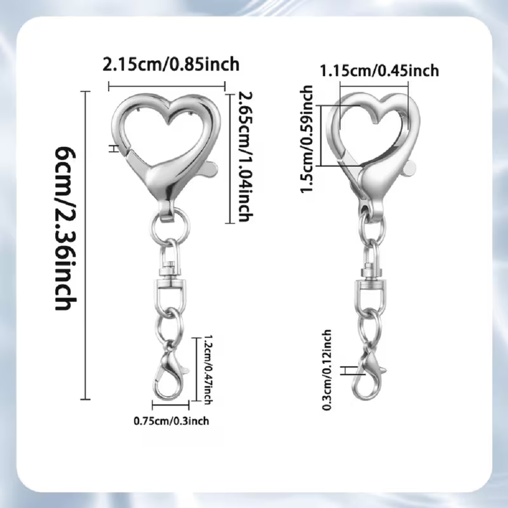 5/15/30Pcs Heart Shaped Swivel - Jewelry Making Factory ulasan dan harga