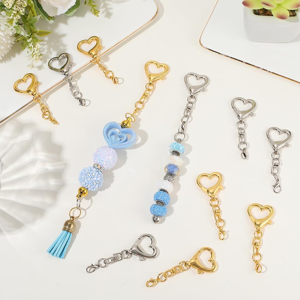 5/15/30Pcs Heart Shaped Swivel - Jewelry Making Factory ulasan dan harga