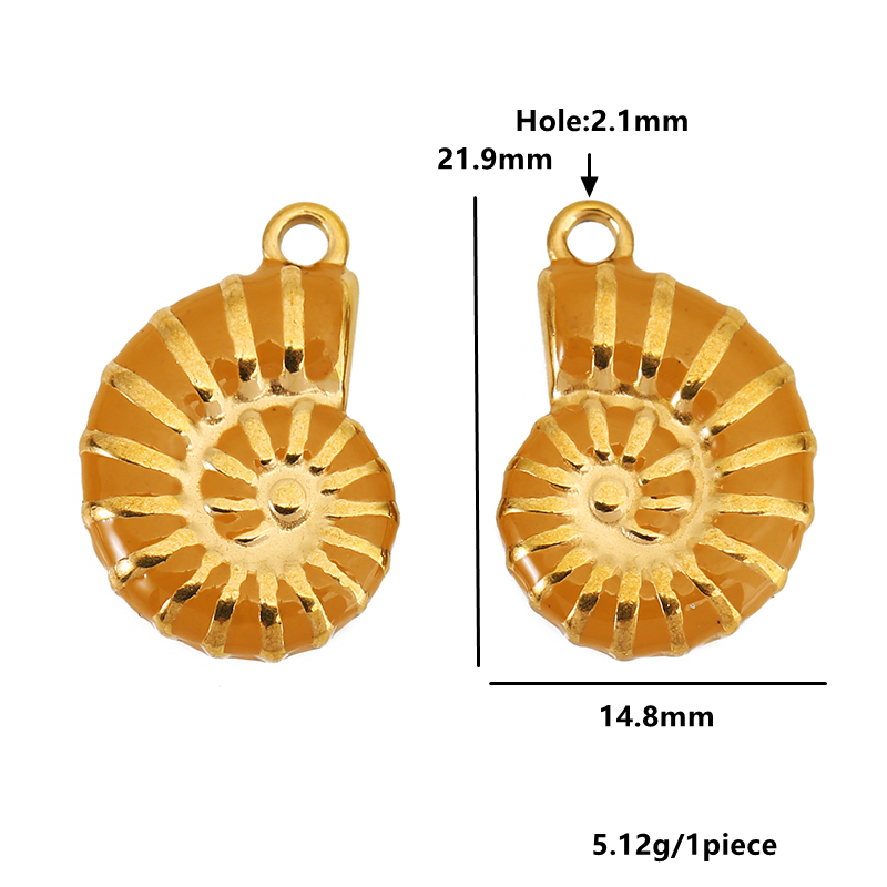 4pcs Stainless Steel Conch Gol - Jewelry Making Materials Wholesale ulasan dan harga