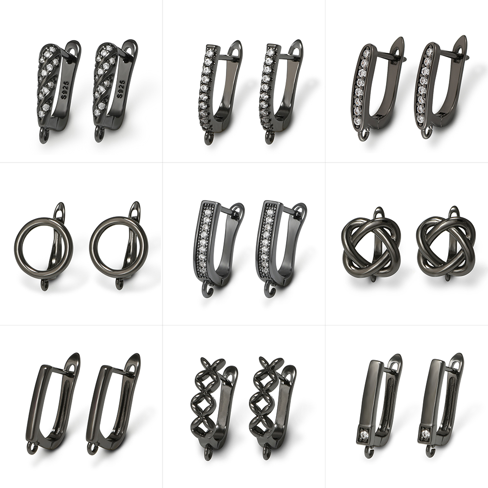 YANASI 1 Pair Gun Black  Brass - Jewelry Making Essentials ulasan dan harga
