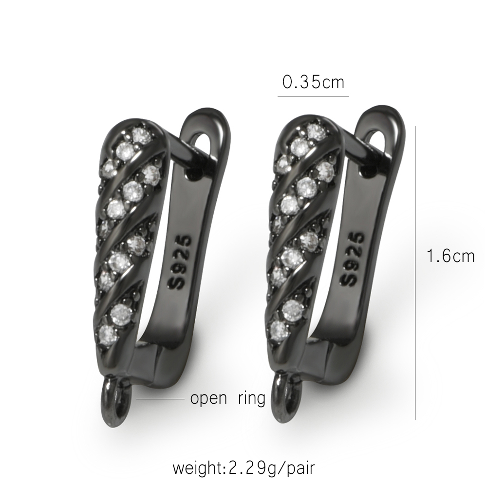 YANASI 1 Pair Gun Black  Brass - Jewelry Making Essentials ulasan dan harga