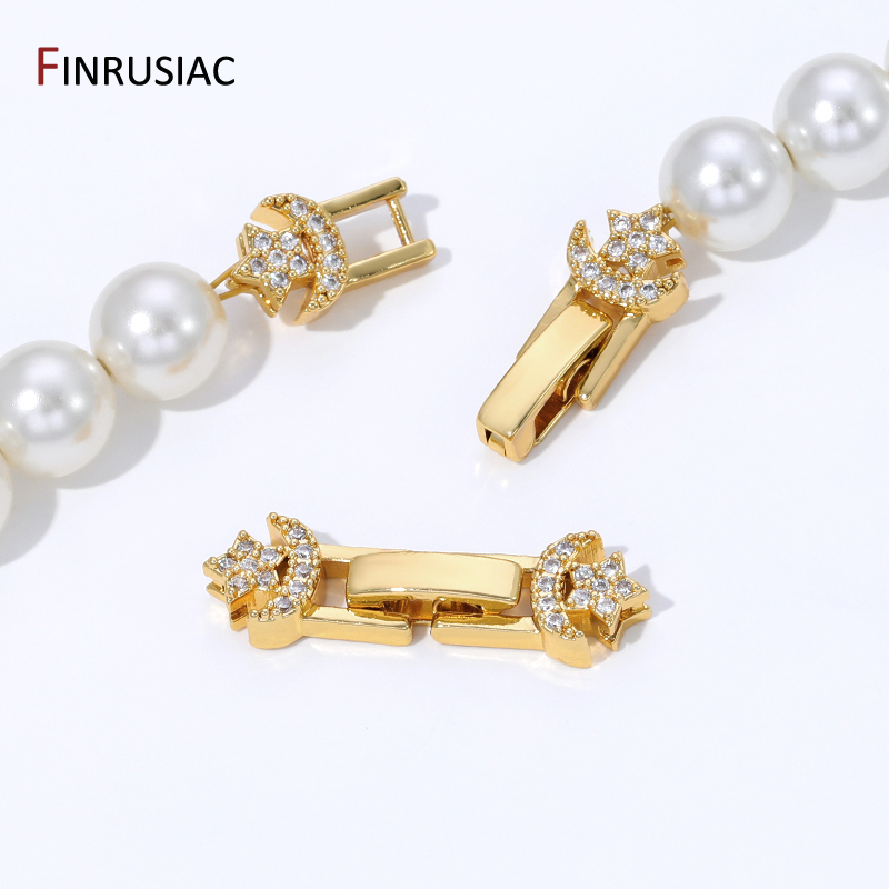 18K Gold Plated Brass Pearl Cl - Jewelry Making Essentials ulasan dan harga