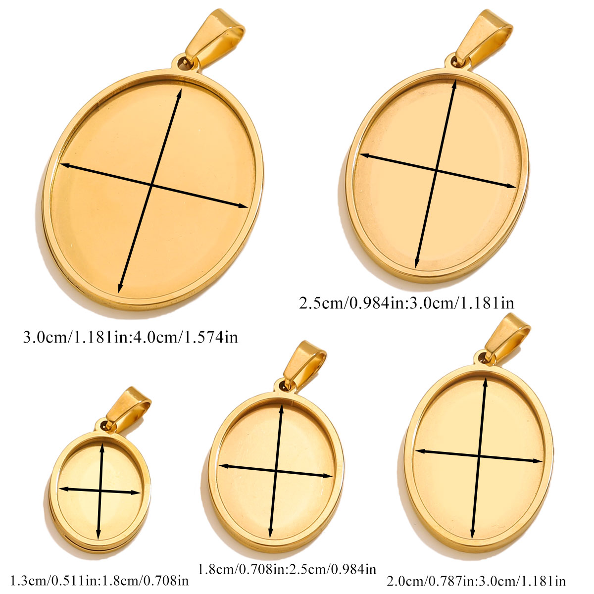 5PCS Stainless Steel Charms Go - Jewelry Making Materials Wholesale ulasan dan harga