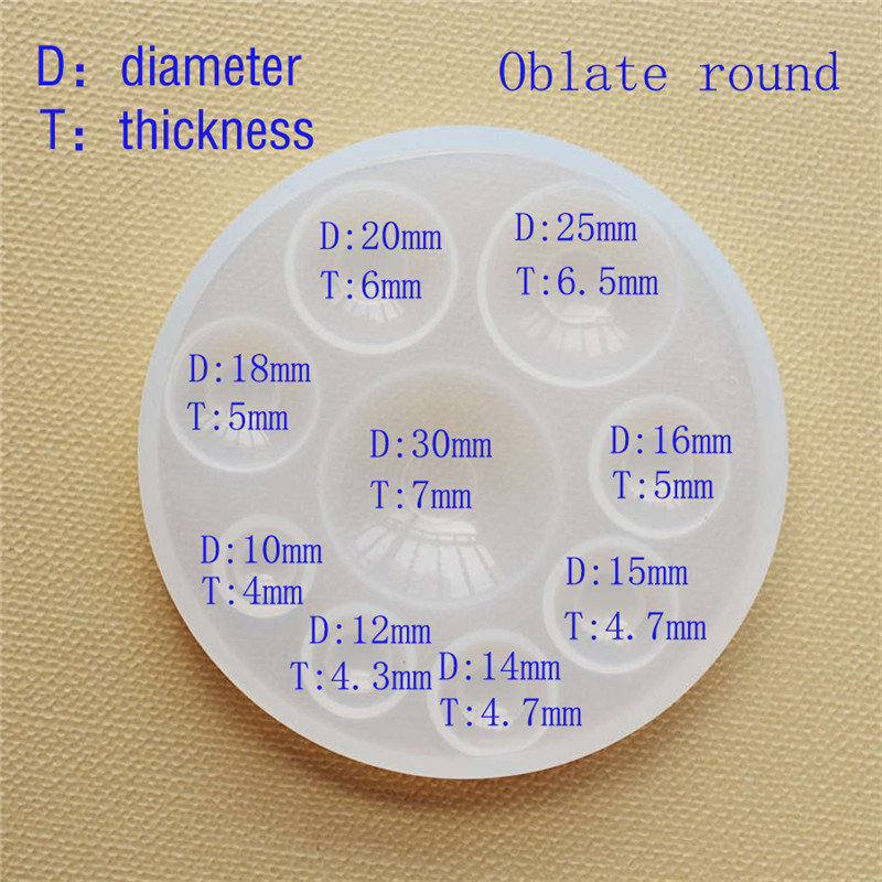 Silicone Mold half ball Oblate - Jewelry Making Tools List ulasan dan harga