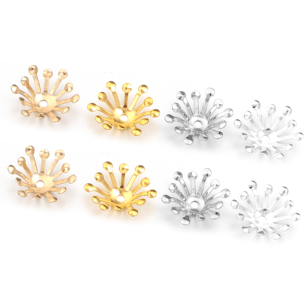 100Pcs Diameter 13MM Gold Colo - Jewelry Making Materials Wholesale ulasan dan harga