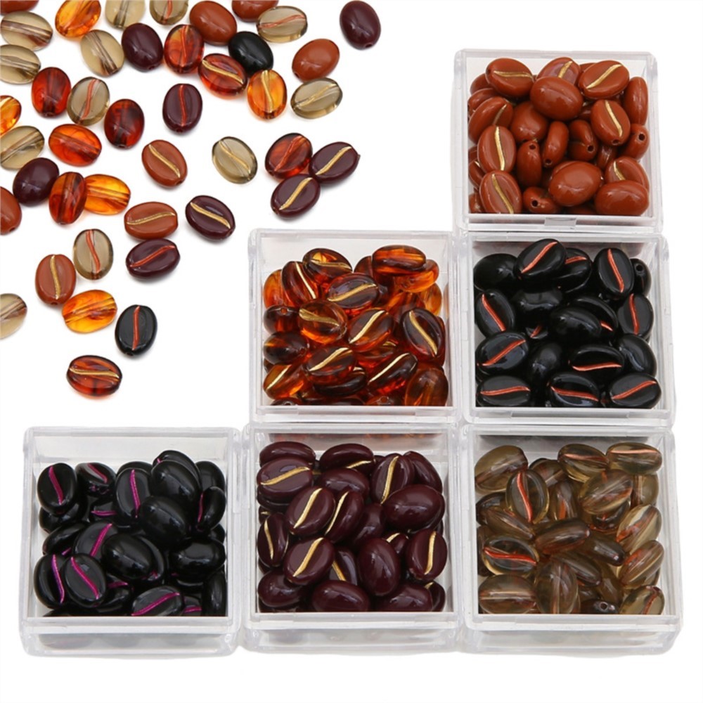 30Pcs/Lot 11x8mm Acrylic Coffe - Jewelry Making Materials Wholesale ulasan dan harga