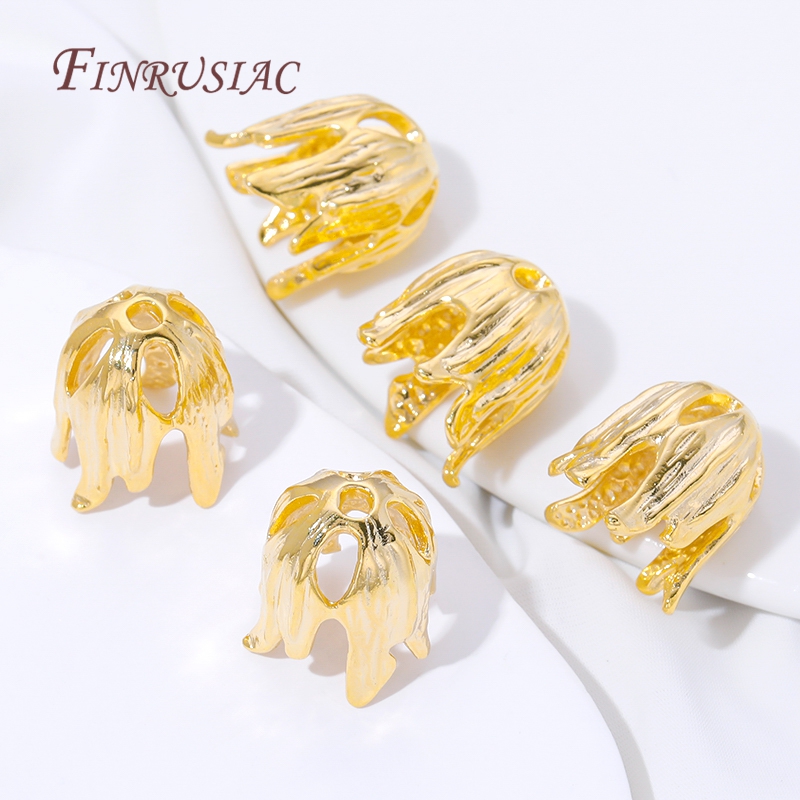 18K Gold Plated Tassel End Cap - Jewelry Making Materials Wholesale ulasan dan harga