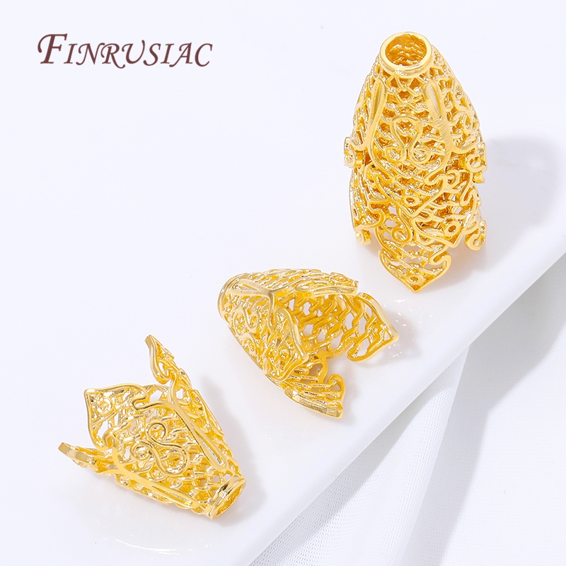 18K Gold Plated Tassel End Cap - Jewelry Making Materials Wholesale ulasan dan harga