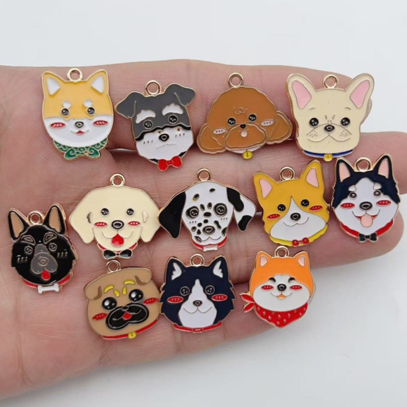 12pcs cartoon pet spotted dog  - Jewelry Making Party ulasan dan harga