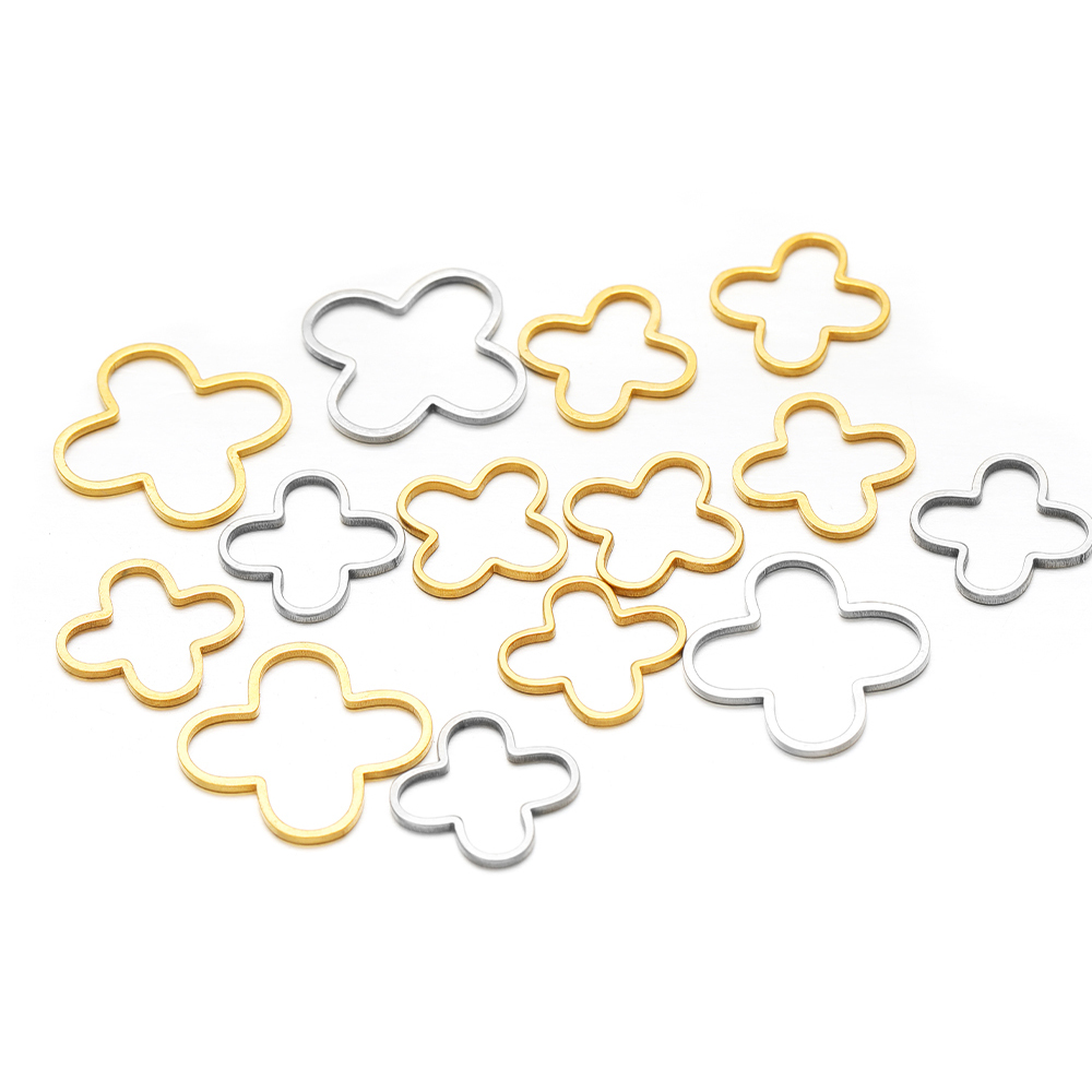 20/50pcs Four Leaf Flowers Cha - Jewelry Making Materials Wholesale ulasan dan harga