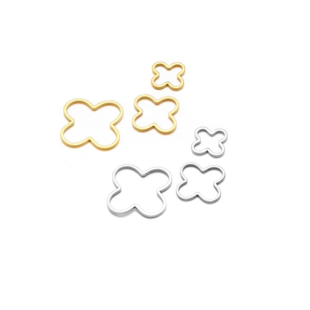 20/50pcs Four Leaf Flowers Cha - Jewelry Making Materials Wholesale ulasan dan harga