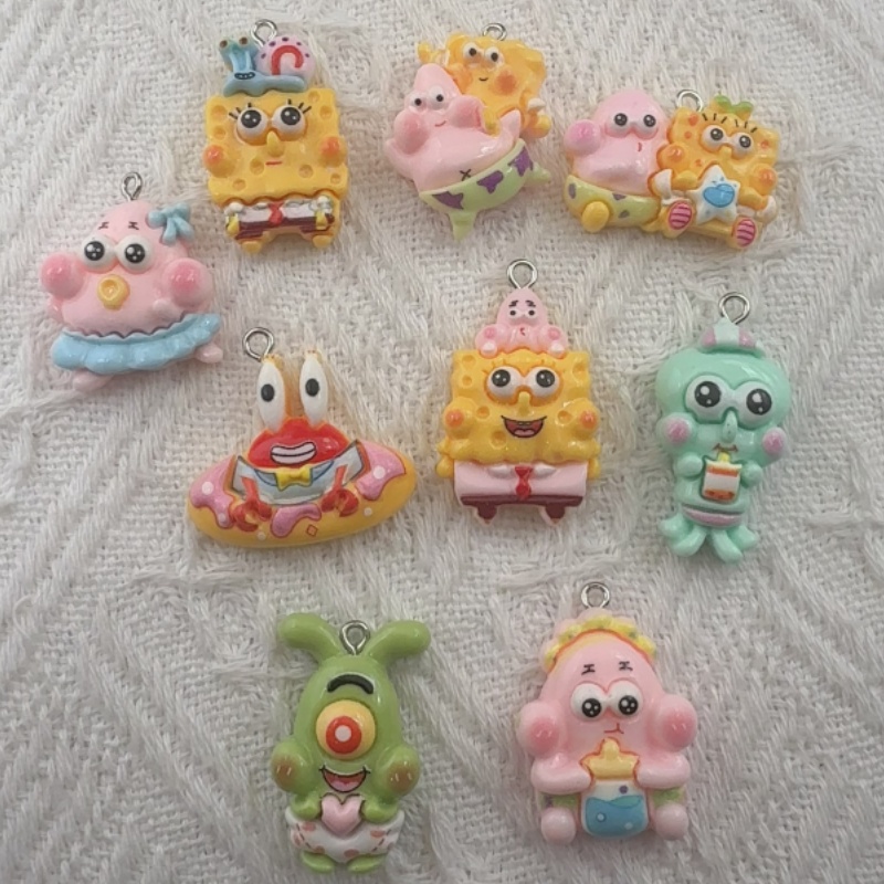 10pcs cartoon resin pendant, D - Jewelry Making Factory ulasan dan harga