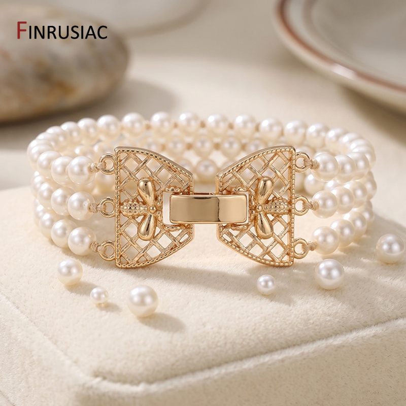 14K Gold Plated Brass 3-Row Pe - Jewelry Making Essentials ulasan dan harga