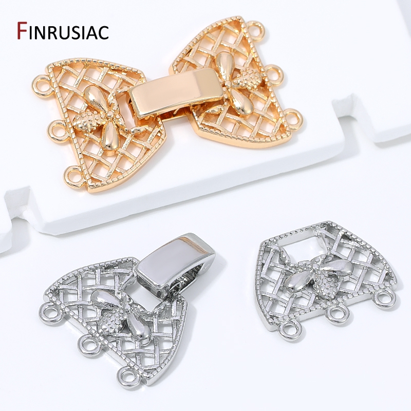 14K Gold Plated Brass 3-Row Pe - Jewelry Making Essentials ulasan dan harga
