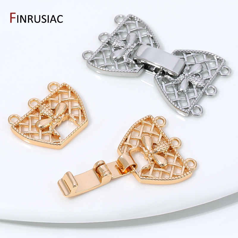 14K Gold Plated Brass 3-Row Pe - Jewelry Making Essentials ulasan dan harga