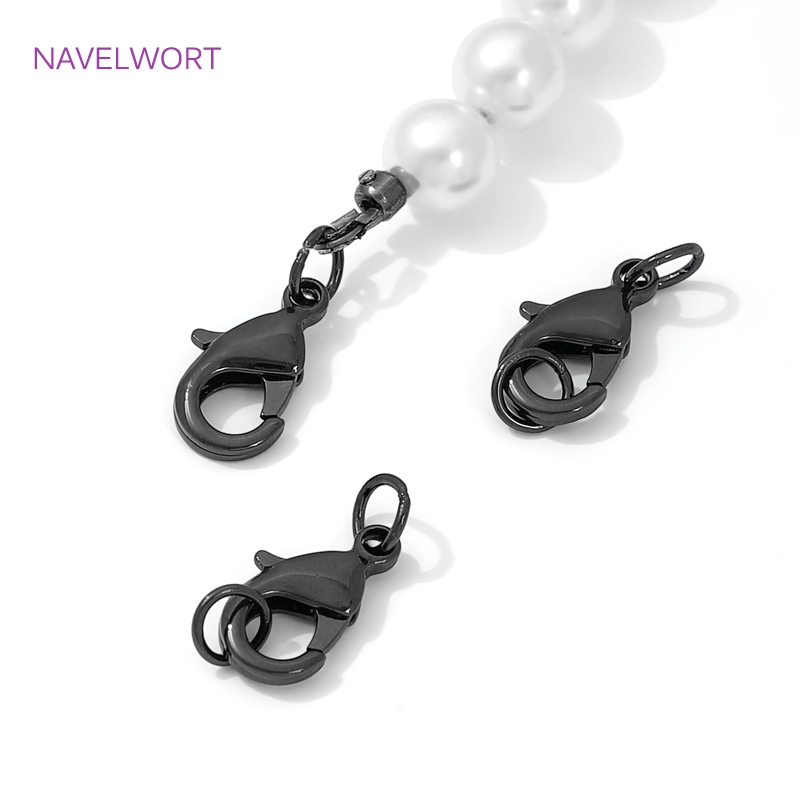 Black Color Brass Lobster Clas - Jewelry Making Essentials ulasan dan harga