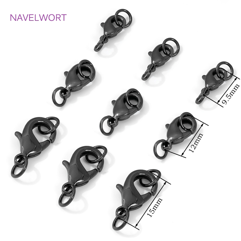 Black Color Brass Lobster Clas - Jewelry Making Essentials ulasan dan harga
