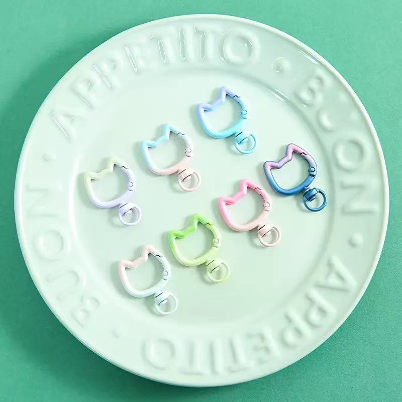 5-10PCS Gradient Cute Cat Clas - Jewelry Making Essentials ulasan dan harga