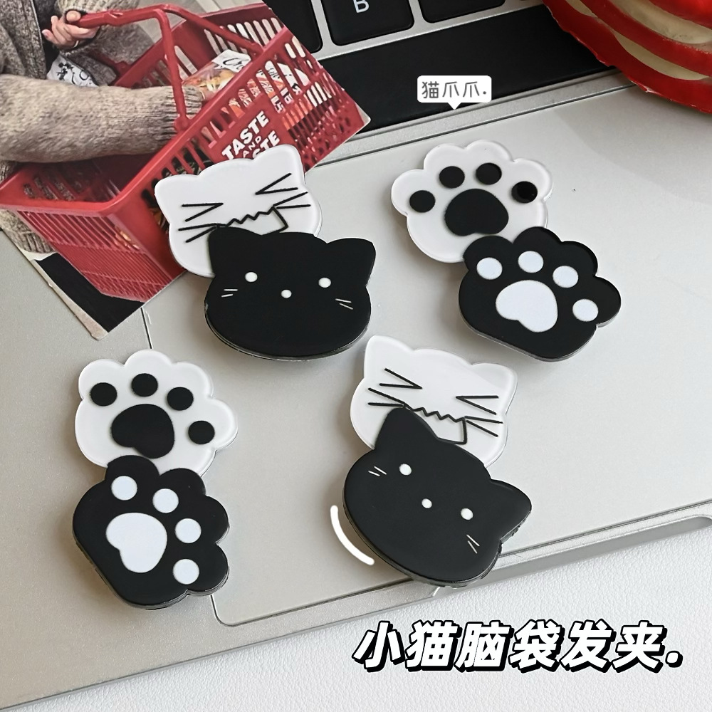 Kawaii Y2K Cat Hair Pins Black - Jewelry Making For Kids ulasan dan harga