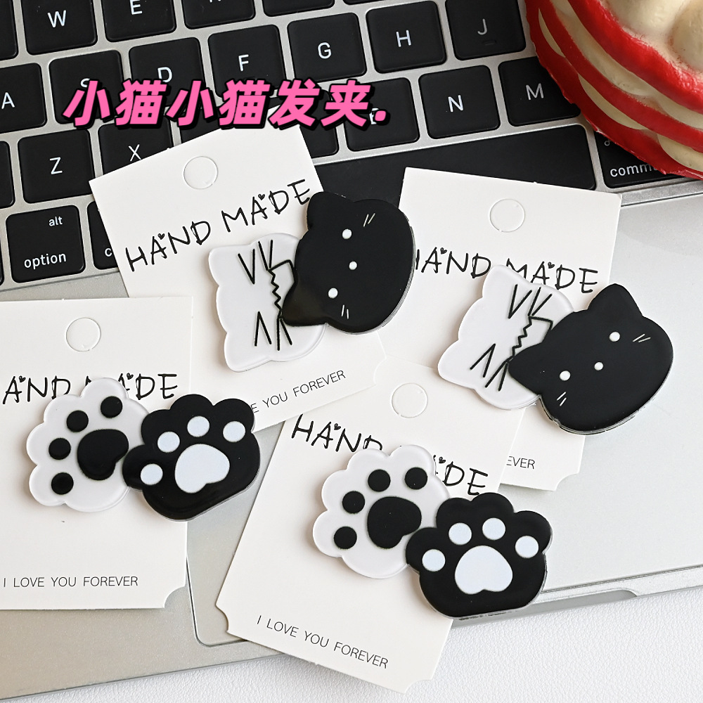 Kawaii Y2K Cat Hair Pins Black - Jewelry Making For Kids ulasan dan harga